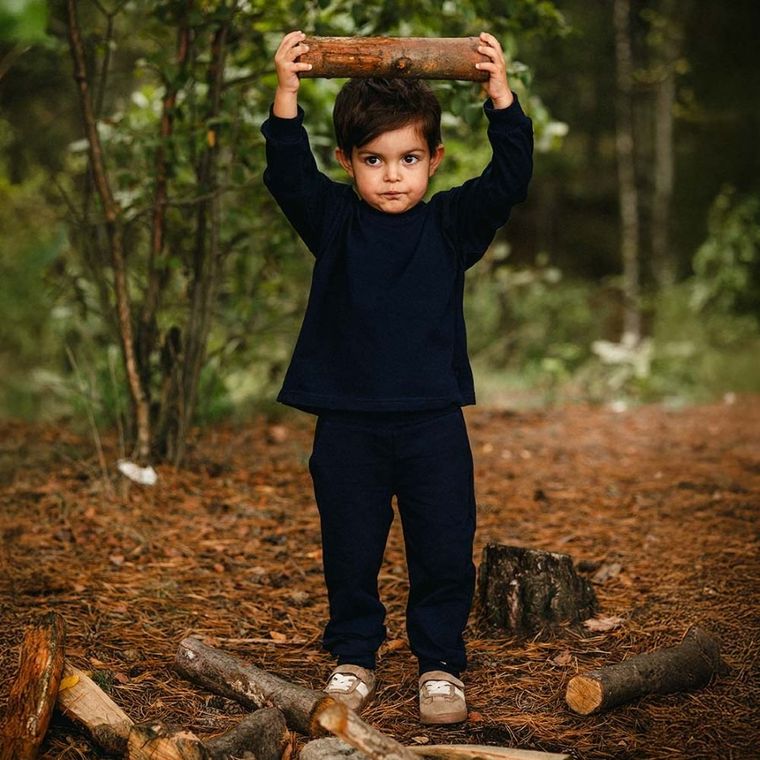 Spodnie dresowe dziecięce, granatowe, Eevi