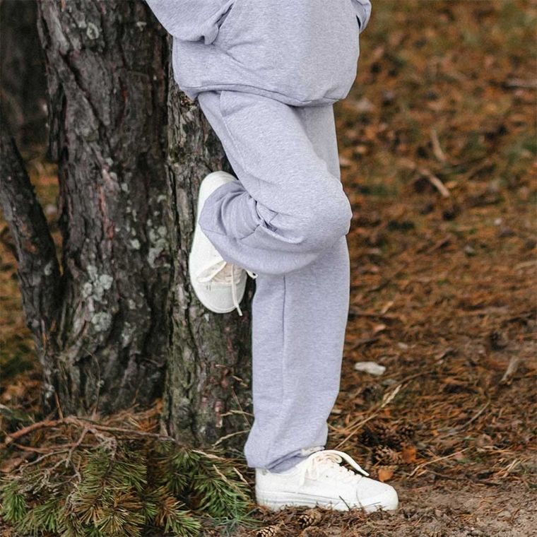 Spodnie dresowe dziecięce, szare, Eevi