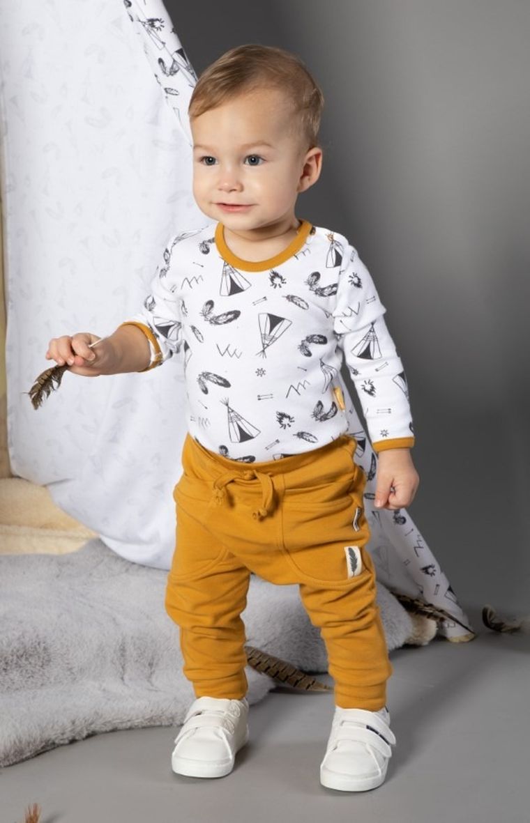 Spodnie dresowe dziecięce, żółte, Nicol