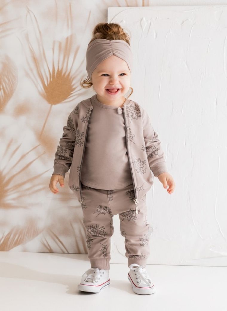 Spodnie dresowe dziewczęce, beżowe, Nicol