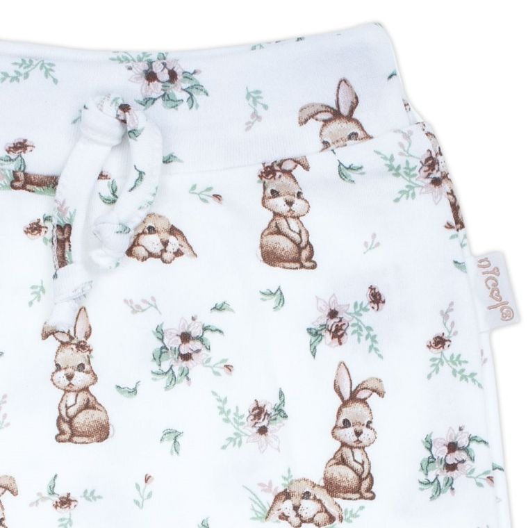 Spodnie dresowe dziewczęce, białe, Nicol