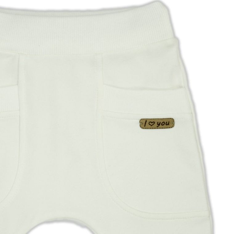 Spodnie dresowe dziewczęce, ecru, Nicol