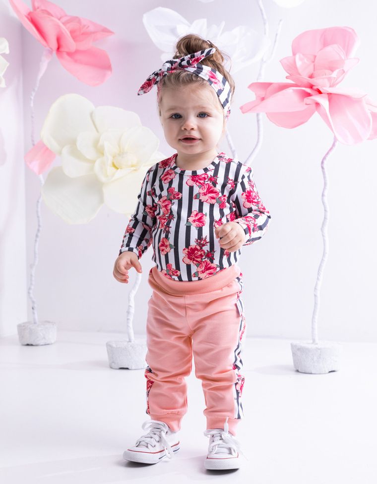 Spodnie dresowe dziewczęce, różowe, Nicol