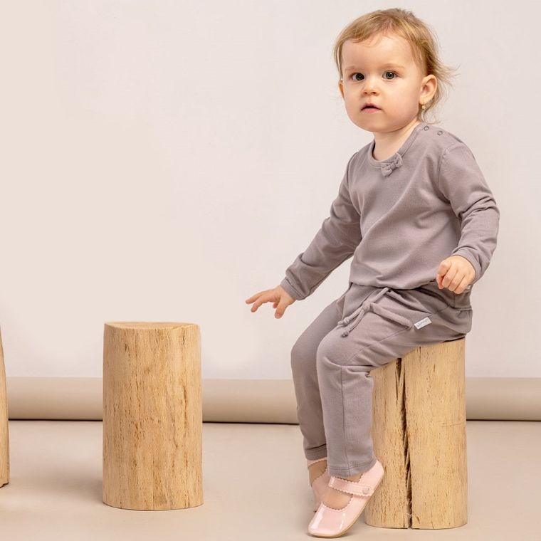 Spodnie dresowe dziewczęce, szare, Nicol