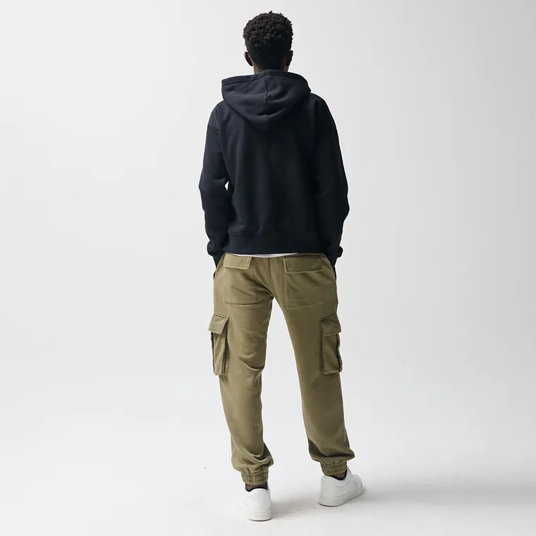 Spodnie dresowe khaki cargo regular NOWEAR