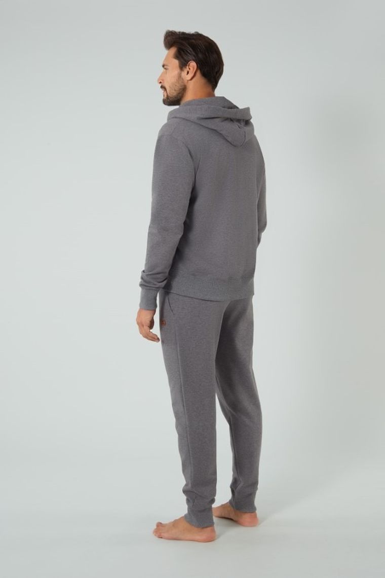 Spodnie dresowe męskie, plus size, szare, Darwin, Italian Fashion