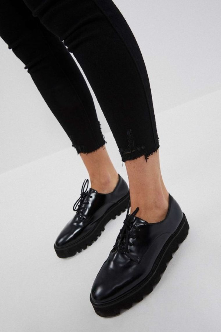 Spodnie jeansowe damskie, czarne, Moodo