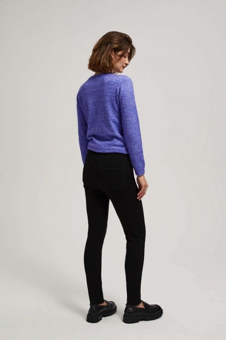 Spodnie jeansowe damskie, czarne, Moodo