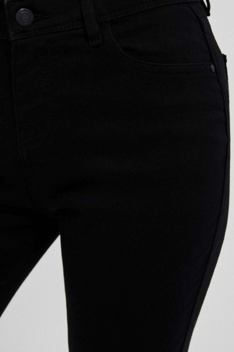 Spodnie jeansowe damskie, czarne, Moodo