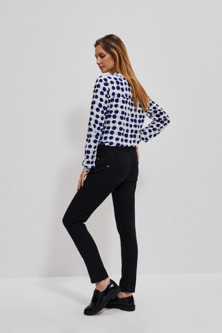 Spodnie jeansowe damskie, grafitowe, Moodo