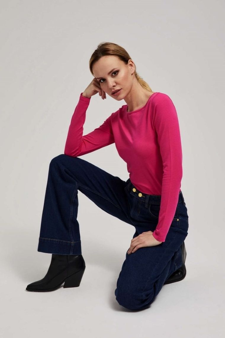 Spodnie jeansowe damskie, granatowe, Moodo