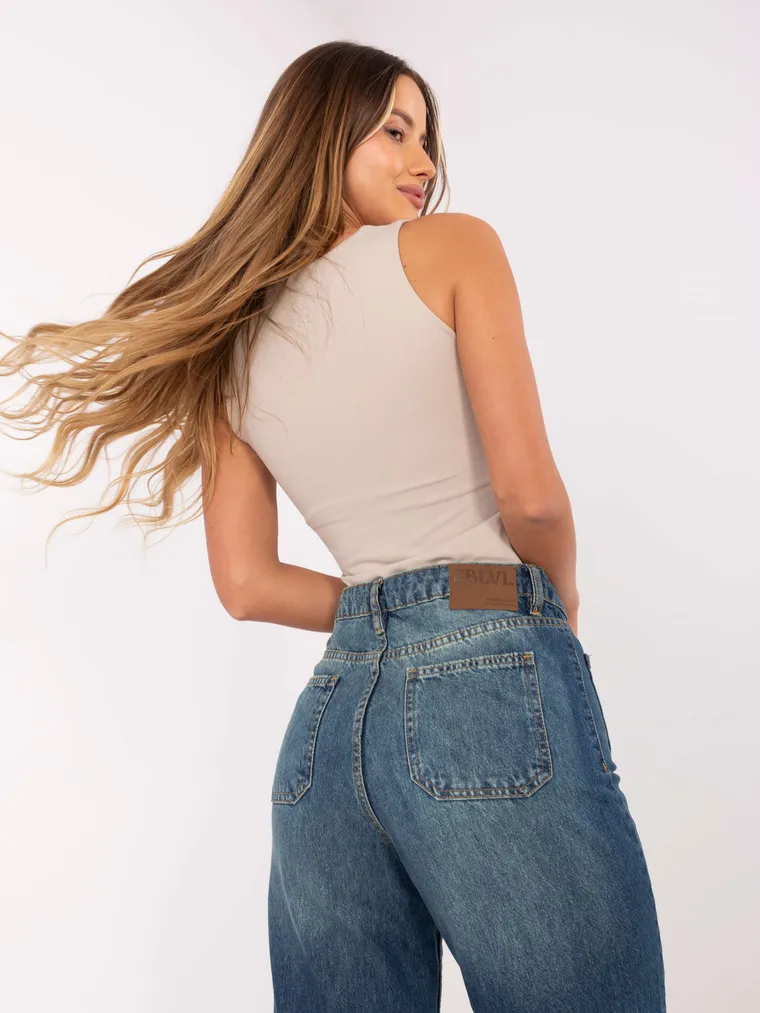 Spodnie jeansowe damskie, granatowe, Sublevel