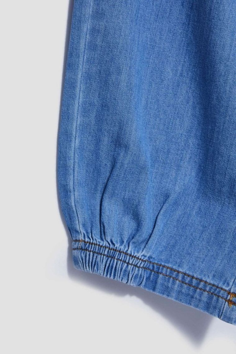 Spodnie jeansowe damskie, jogger, niebieskie, Moodo