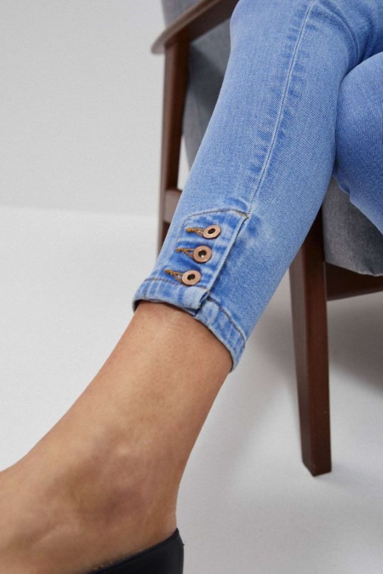 Spodnie jeansowe damskie, niebieskie, Moodo