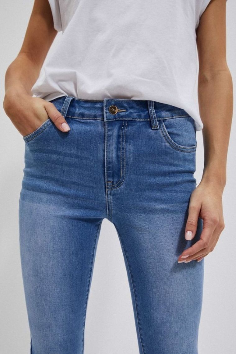 Spodnie jeansowe damskie, niebieskie, Moodo