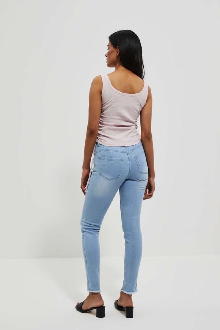 Spodnie jeansowe damskie, niebieskie, Moodo