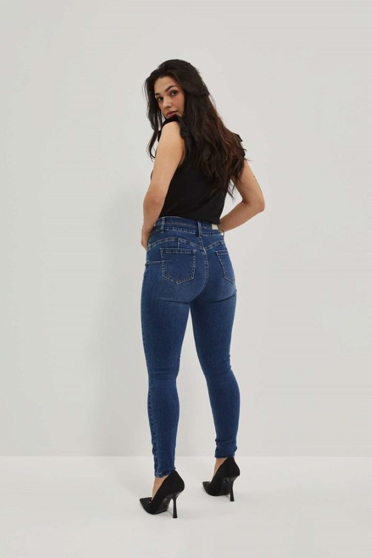 Spodnie jeansowe damskie, niebieskie, Moodo
