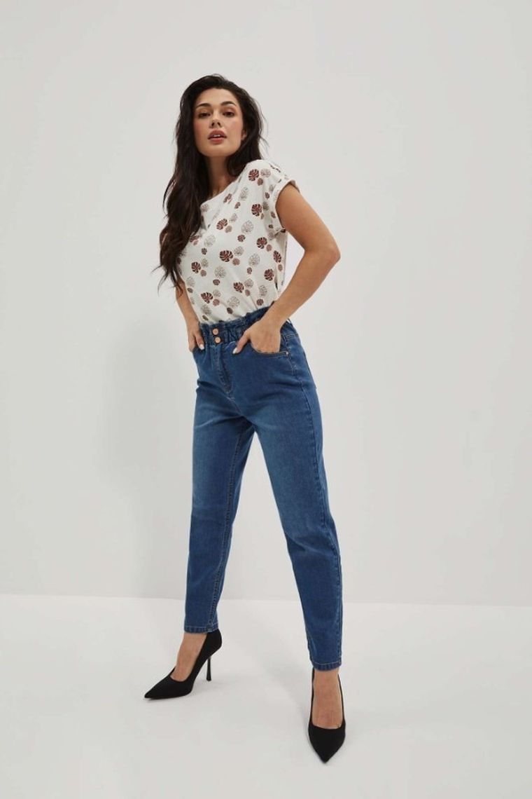 Spodnie jeansowe damskie, niebieskie, Moodo