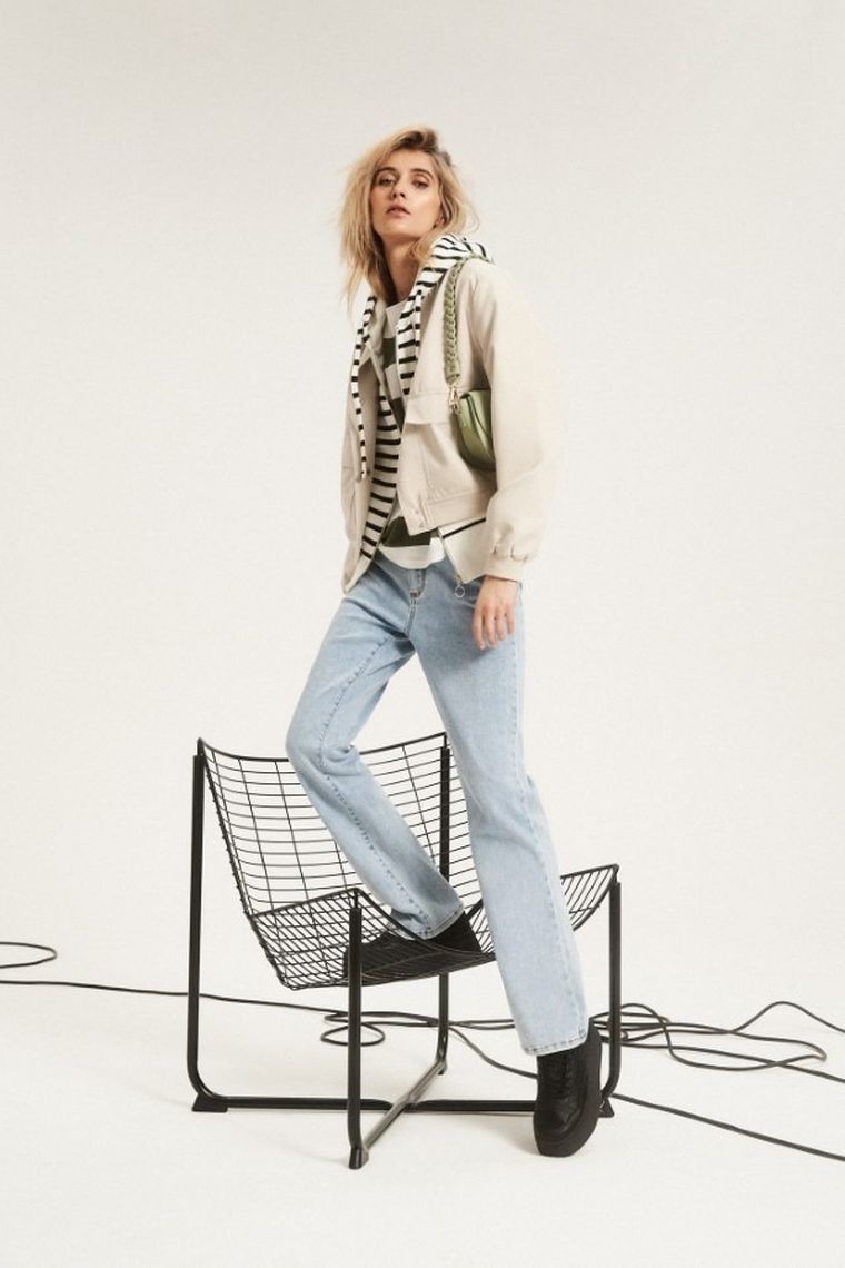 Spodnie jeansowe damskie, niebieskie, Moodo