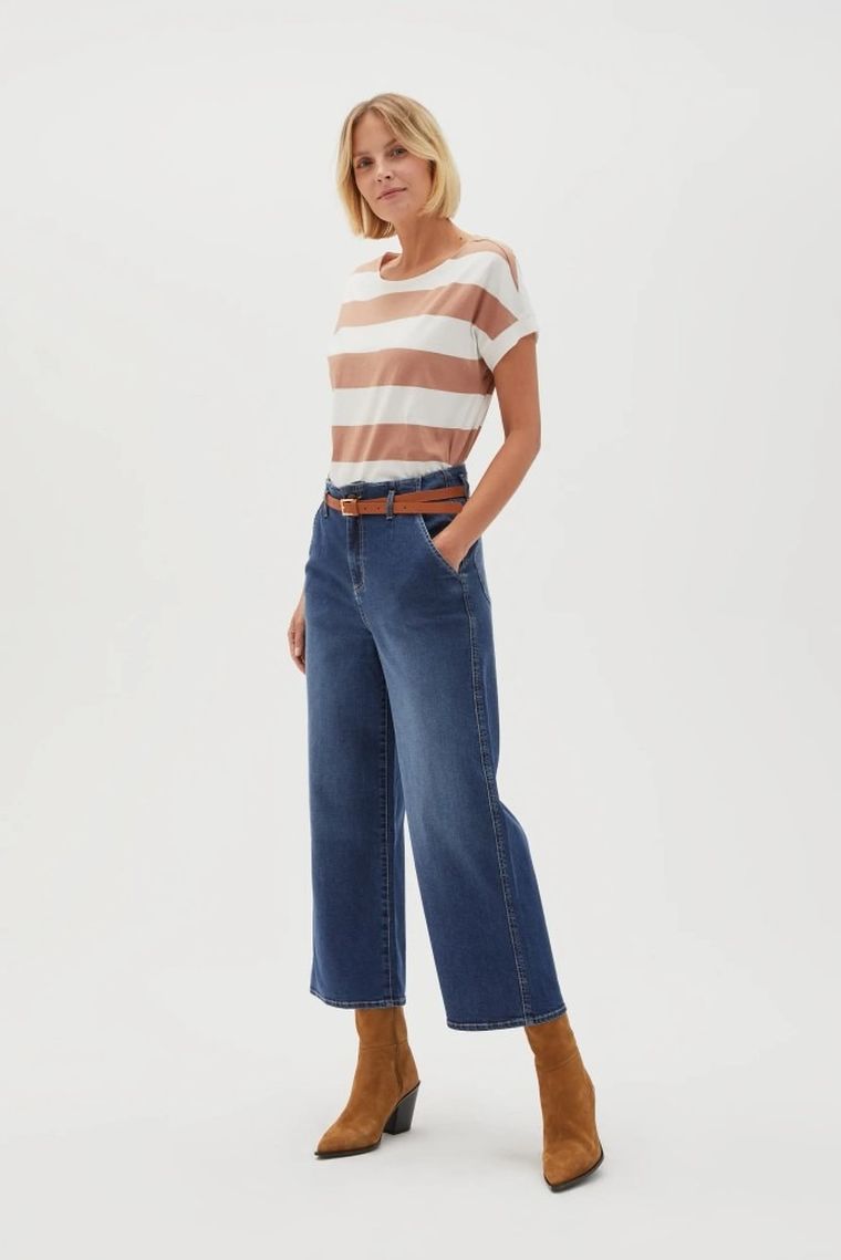 Spodnie jeansowe damskie, niebieskie, Moodo