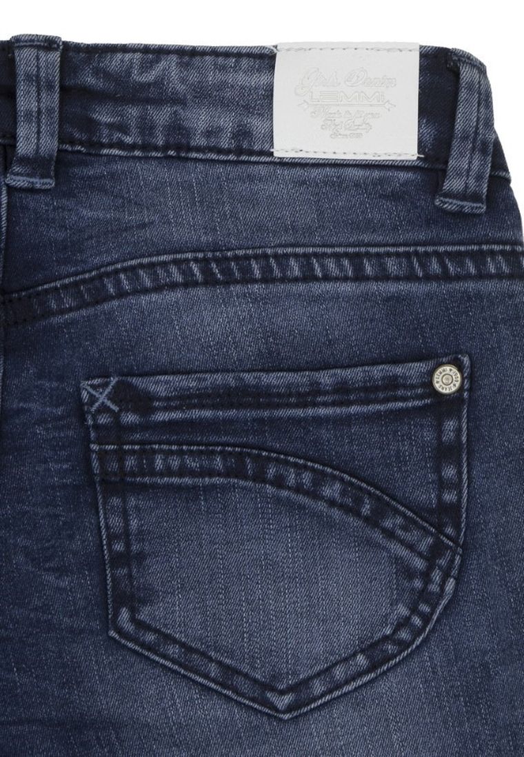 Spodnie jeansowe dziewczęce, skinny fit big, niebieskie, Lemmi