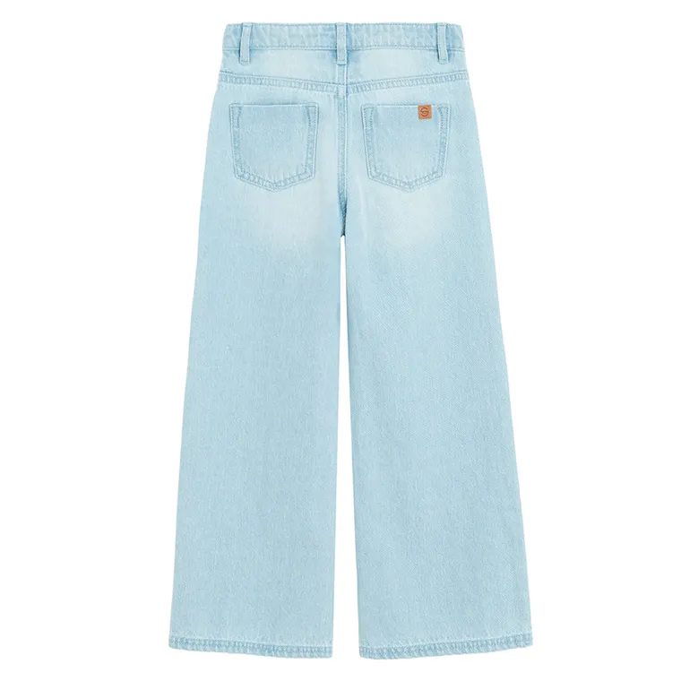 Spodnie jeansowe z regulacją o kroju wide Cool Club