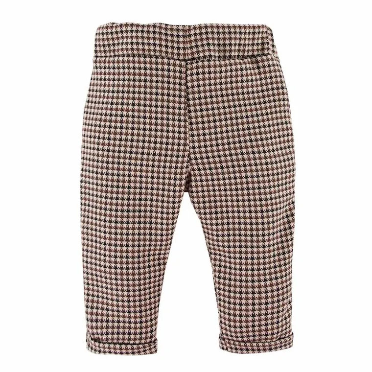 Spodnie materiałowe chłopięce, brązowe, Eevi