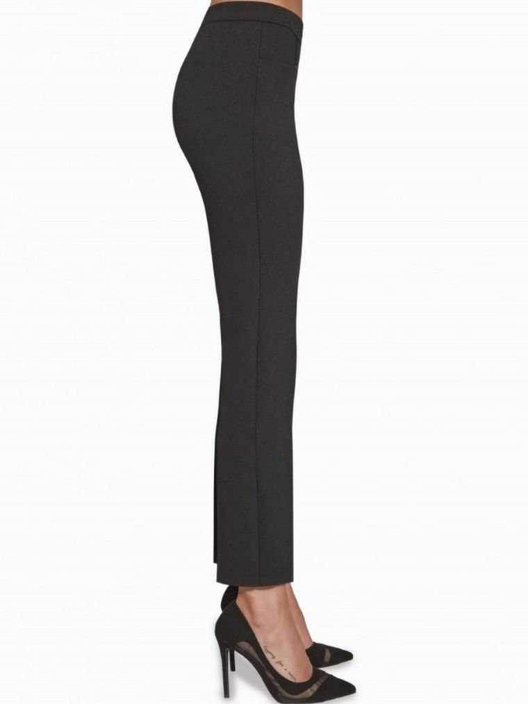 Spodnie materiałowe damskie, czarne, Bas Bleu