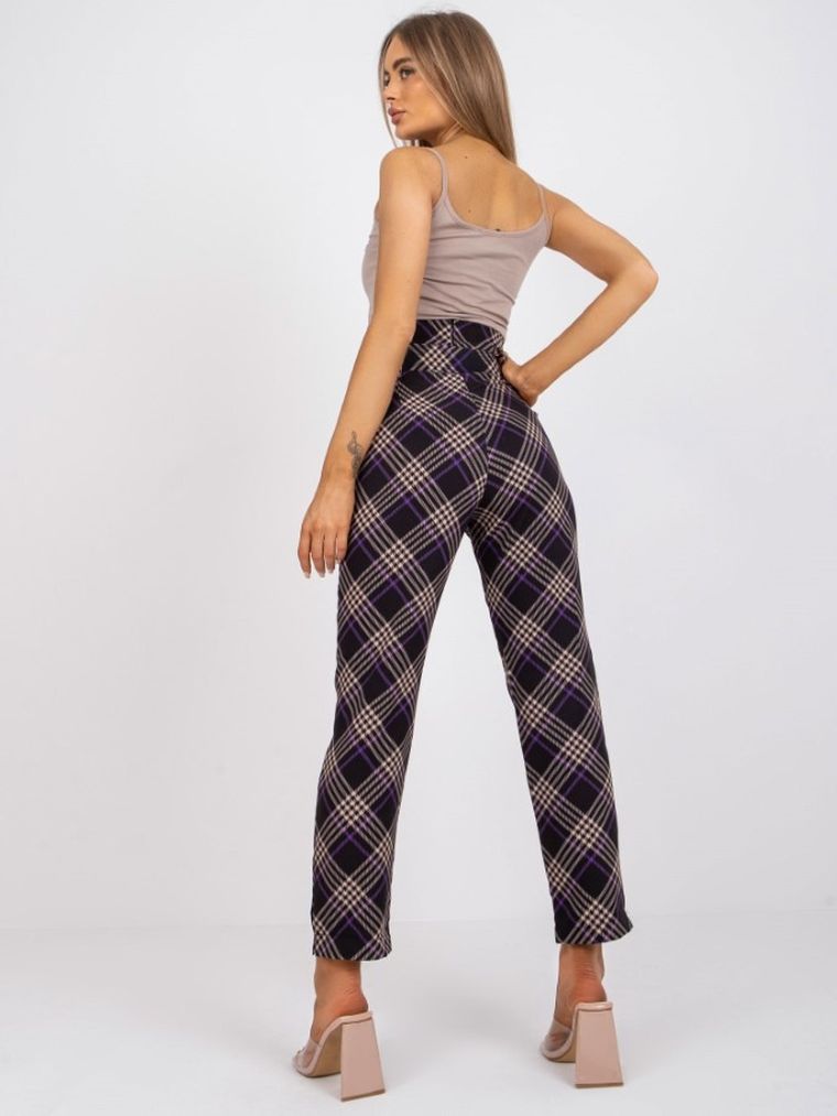 Spodnie materiałowe damskie, czarne, Italy Moda