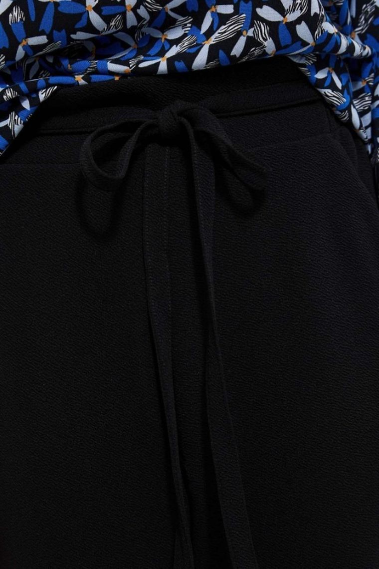 Spodnie materiałowe damskie, czarne, Moodo