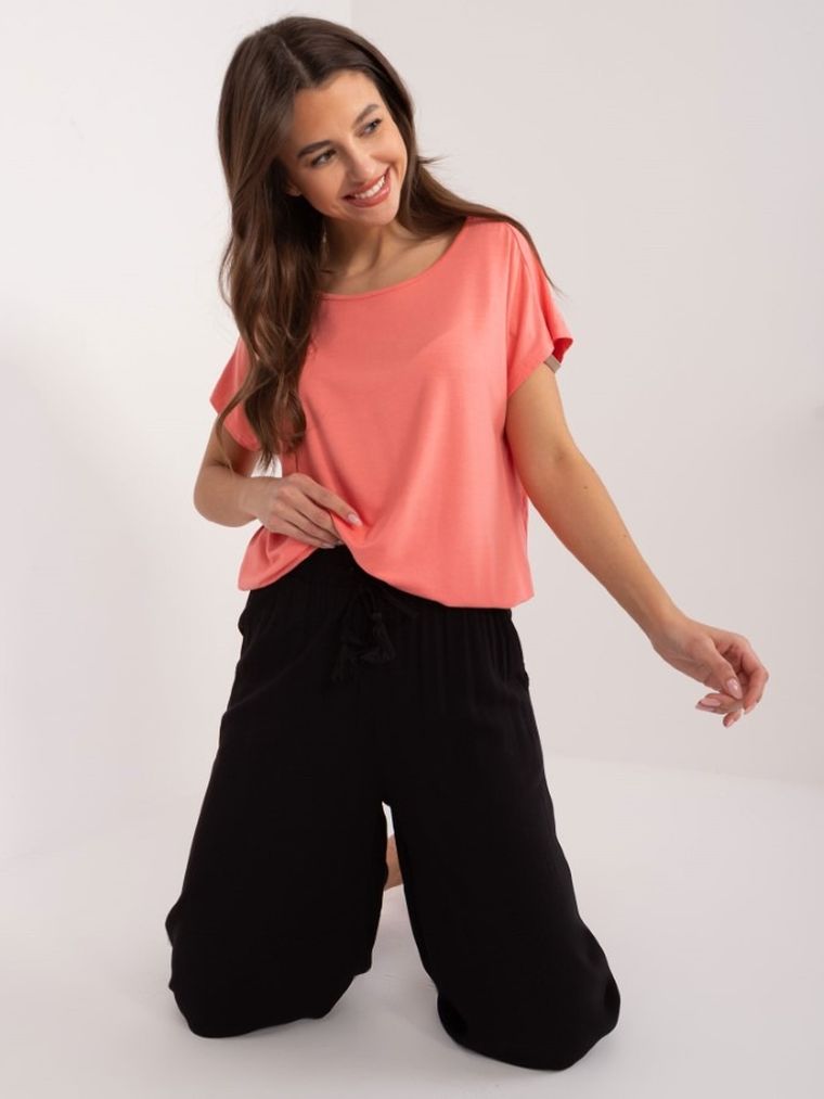 Spodnie materiałowe damskie, czarne, Sublevel