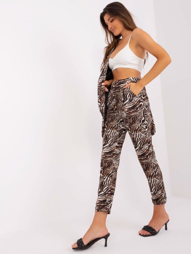 Spodnie materiałowe damskie, mix, Italy Moda