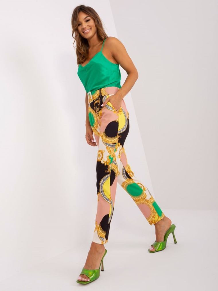 Spodnie materiałowe damskie, mix, Italy Moda