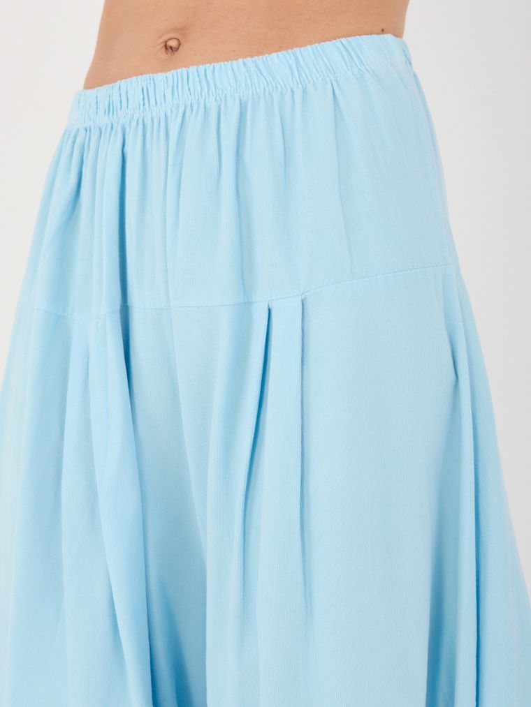 Spodnie materiałowe damskie, niebieskie, Italy Moda