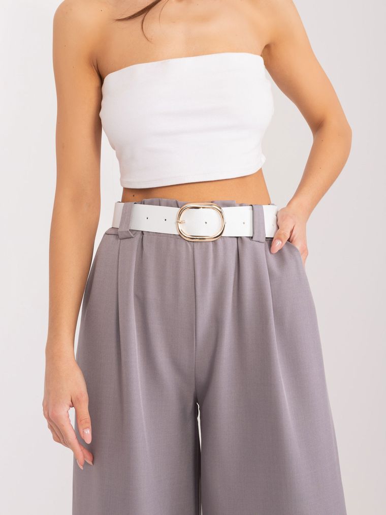Spodnie materiałowe damskie, szare, Italy Moda