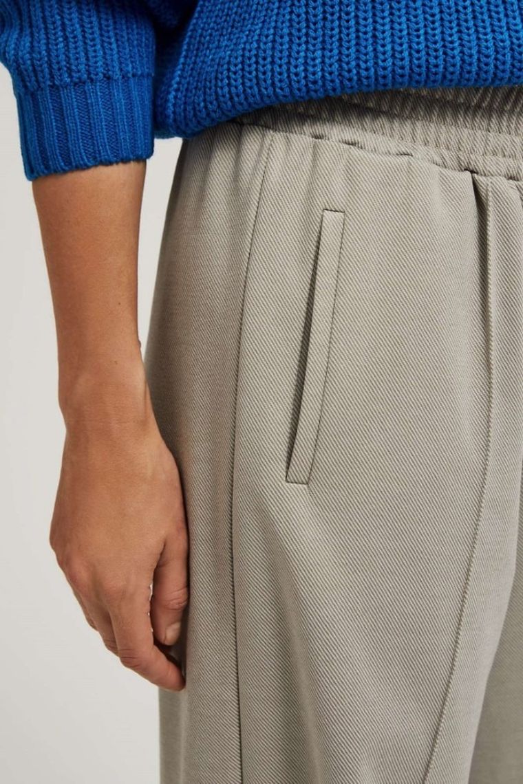 Spodnie materiałowe damskie, szare, Moodo