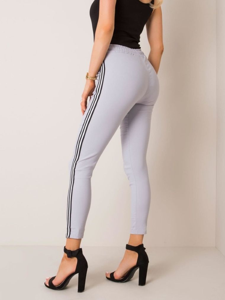 Spodnie materiałowe damskie, szare, Och Bella