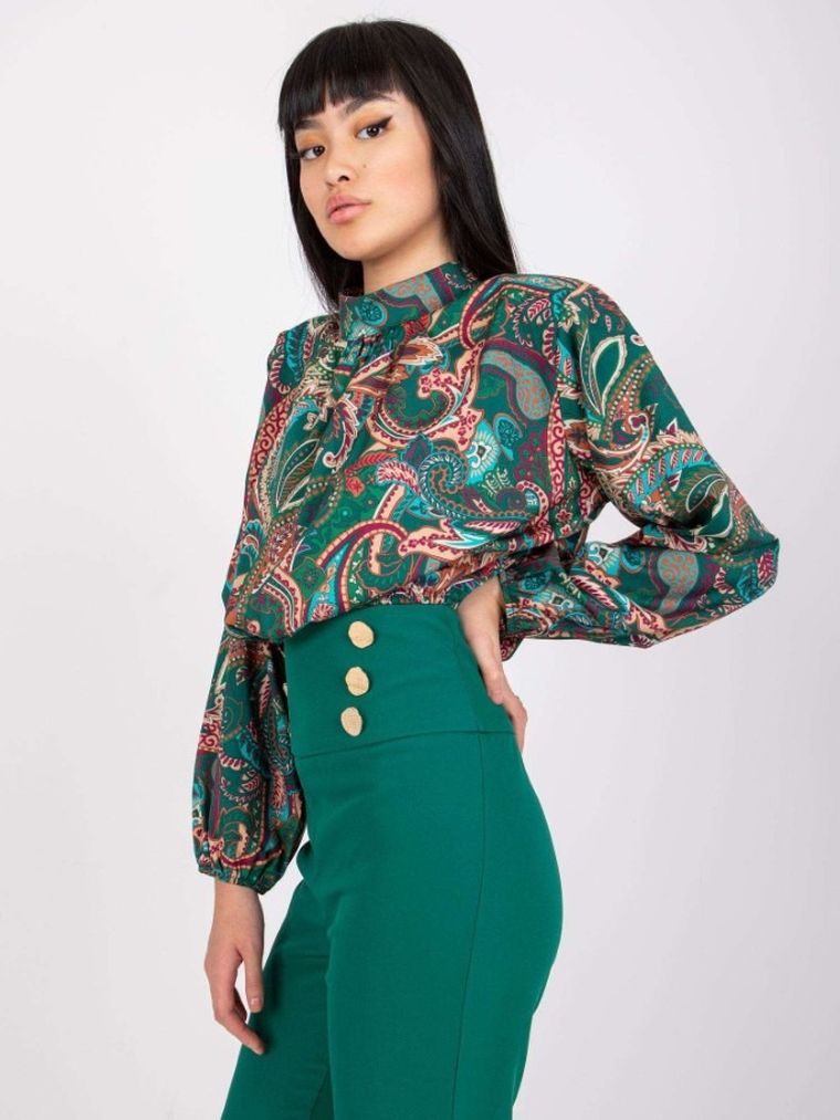 Spodnie materiałowe damskie, zielone, Factory Price