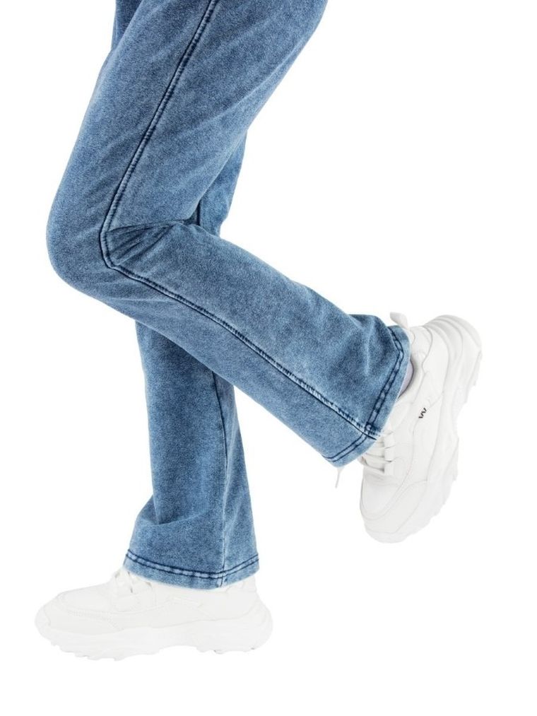 Spodnie materiałowe dziewczęce, dzwony, niebieskie, Tup Tup