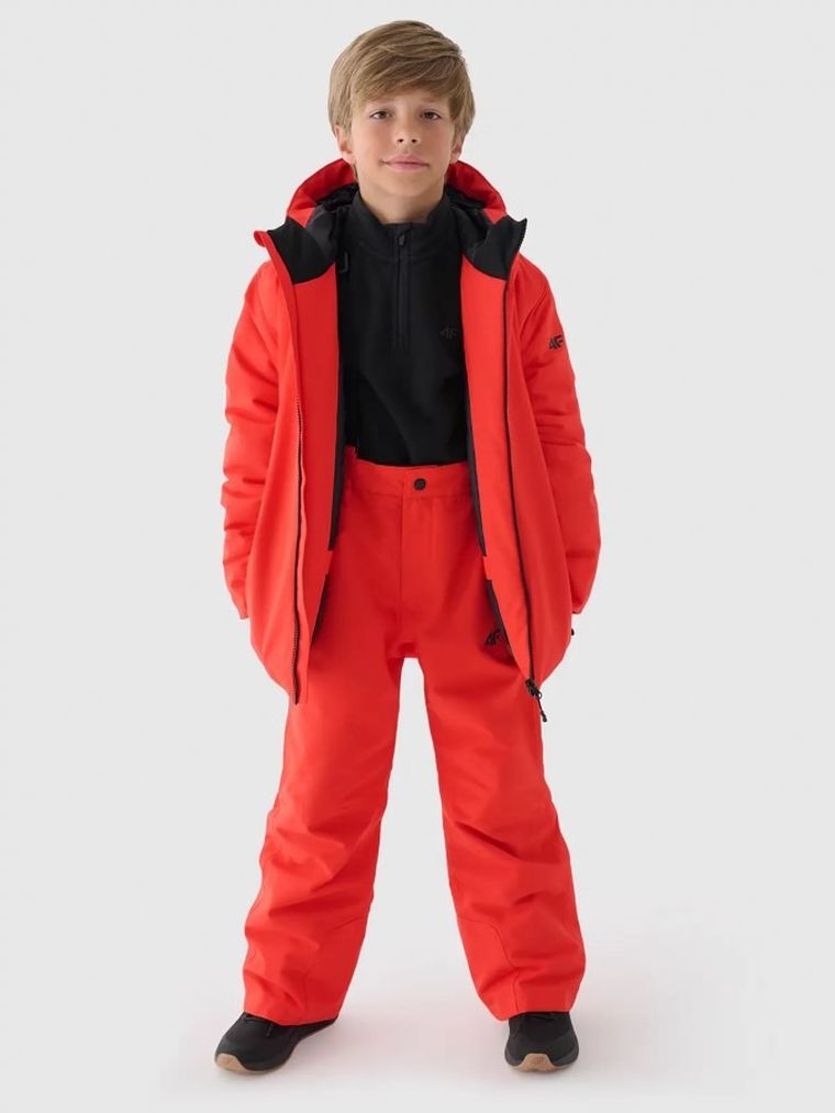 Spodnie narciarskie chłopięce, czerwone, 4F