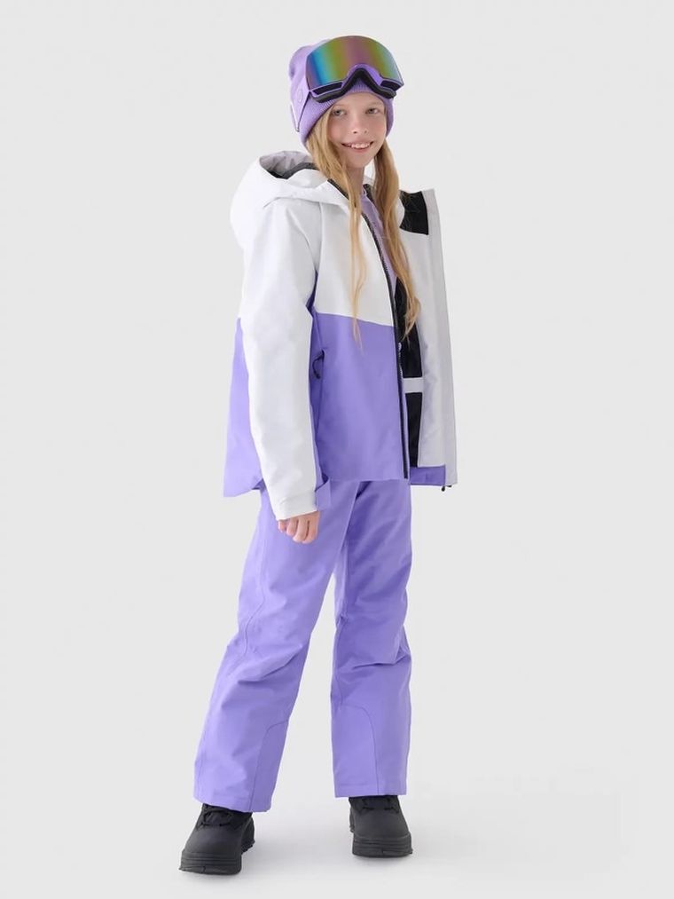 Spodnie narciarskie dziewczęce, fioletowe, 4F