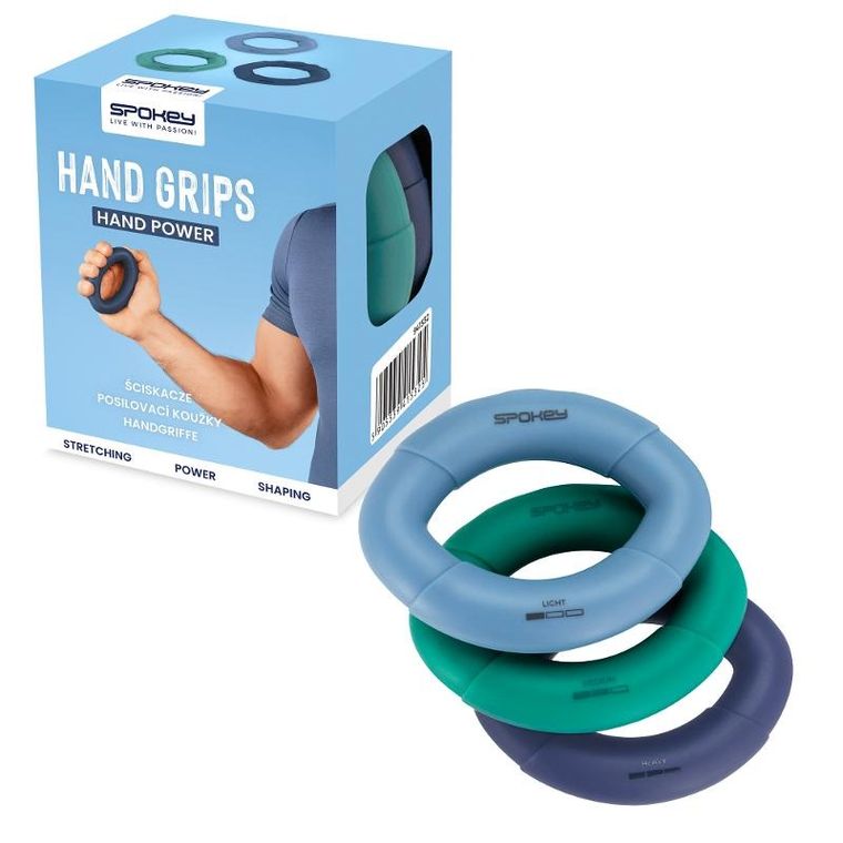 Spokey, Hand Power Set, ściskacze o różnej sile oporu, 3 szt.