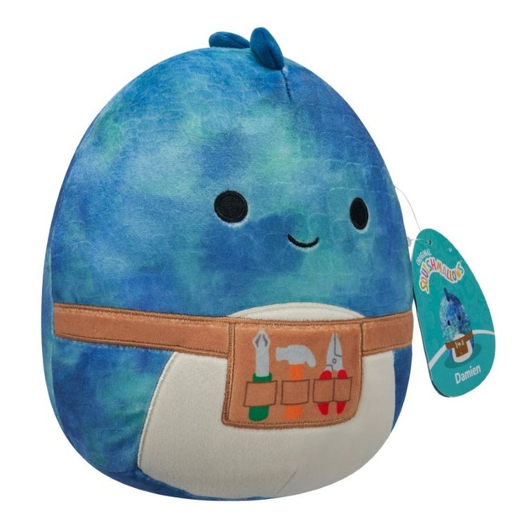 Squishmallows, Damien, niebieski dinozaur, maskotka, 19 cm
