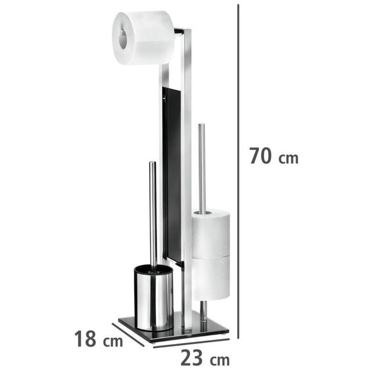Sstojak i uchwyt na papier toaletowy, szczotka do toalety, Rivalta