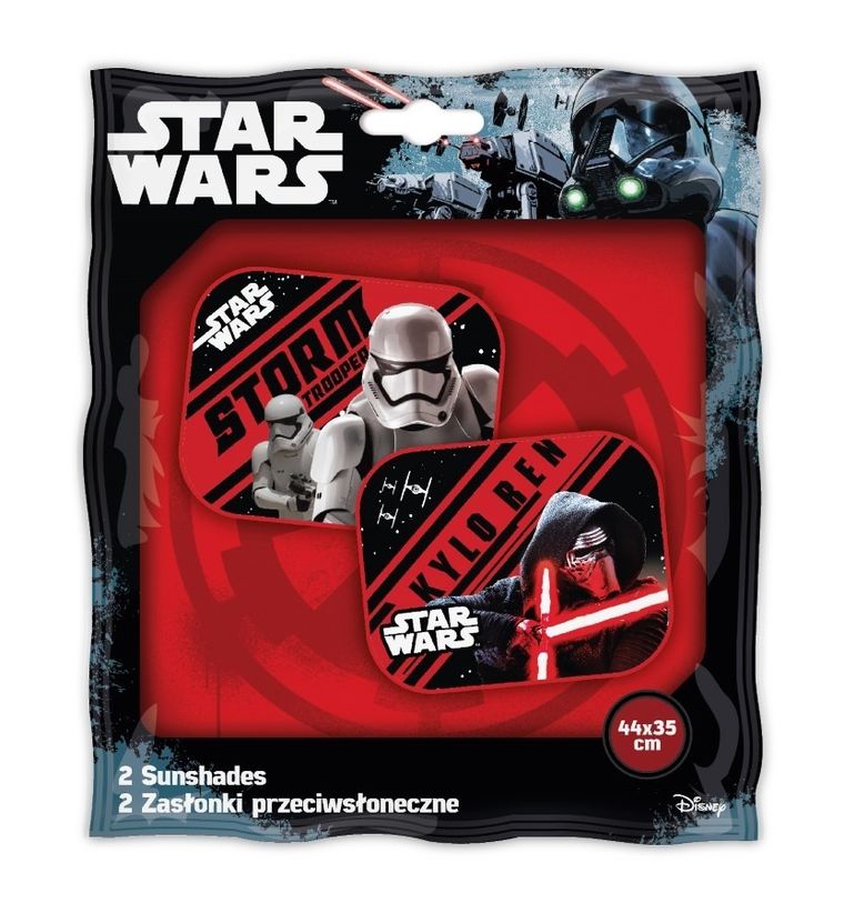 Star Wars, zasłonka przeciwsłoneczna na szybę, 44-35 cm, 2 szt.