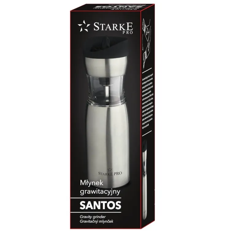 Starke Pro, Santos, młynek do pieprzu i soli, elektryczny grawitacyjny