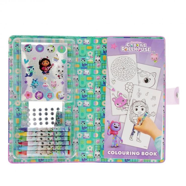 Starpak, Koci Domek Gabi, zestaw kreatywny: kolorowanka, naklejki, kredki, diamenciki