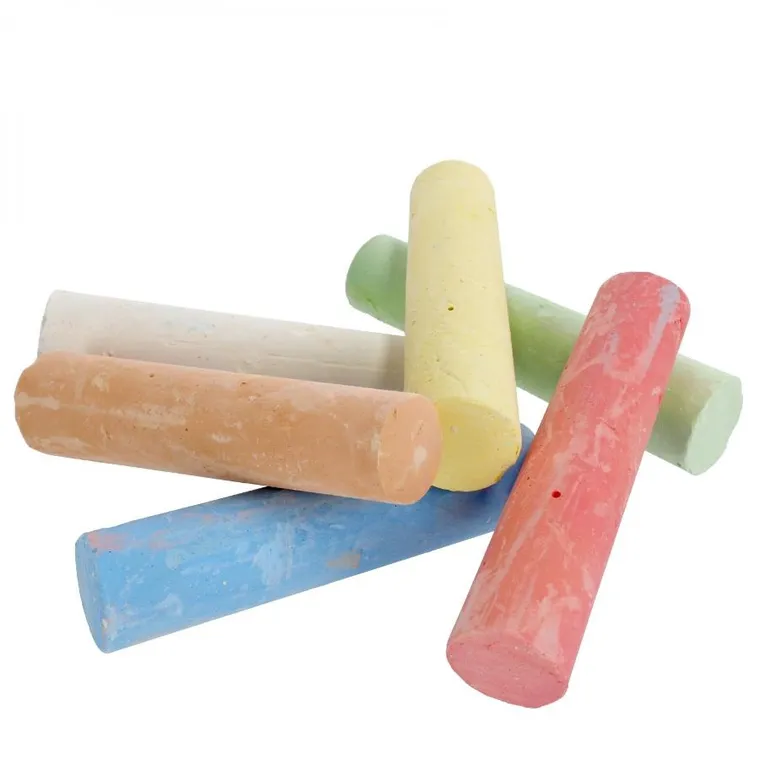 Starpak, kreda chodnikowa w wiaderku, 6 kolorów, 15 szt.