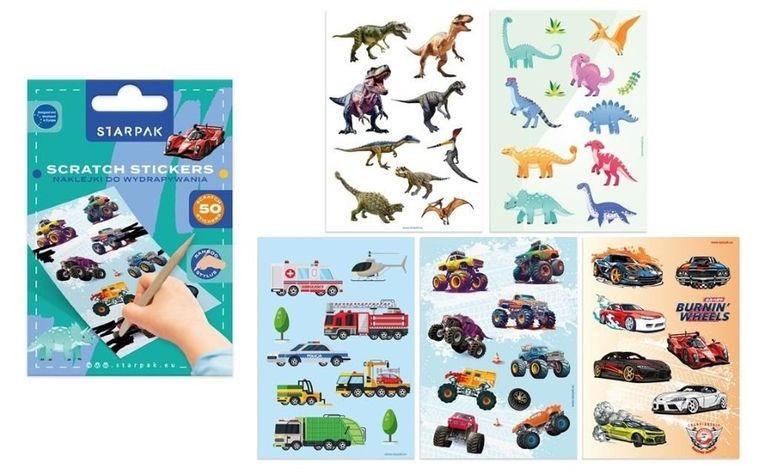 Starpak, naklejki do wydrapywania, boy