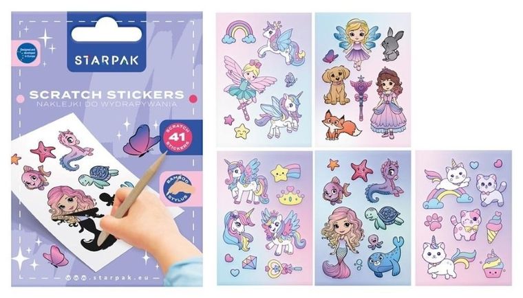 Starpak, naklejki do wydrapywania, girl